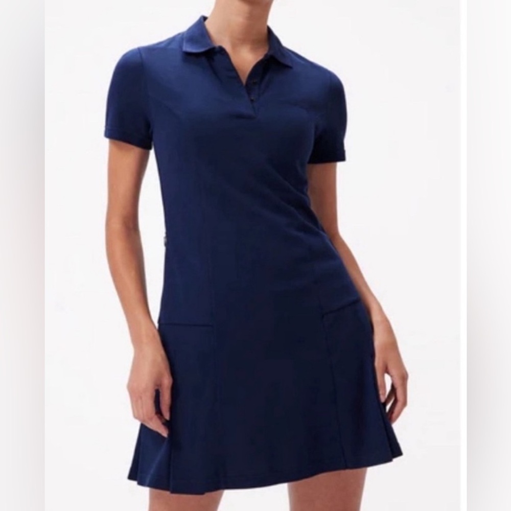Outdoor Voices Bidie Polo Dress - Navy - Size XS